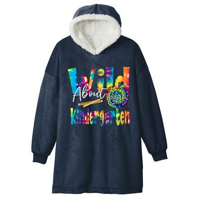 Wild About School Tie Dye Gift Kindergarten Gift Hooded Wearable Blanket