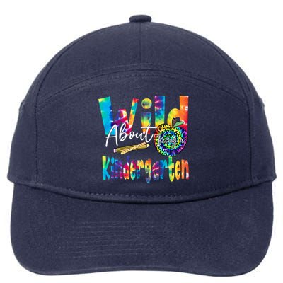 Wild About School Tie Dye Gift Kindergarten Gift 7-Panel Snapback Hat