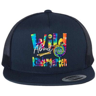 Wild About School Tie Dye Gift Kindergarten Gift Flat Bill Trucker Hat