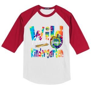 Wild About School Tie Dye Gift Kindergarten Gift Kids Colorblock Raglan Jersey