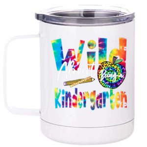 Wild About School Tie Dye Gift Kindergarten Gift 12 oz Stainless Steel Tumbler Cup