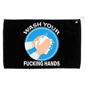 Wash Your Fucking Hands Grommeted Golf Towel