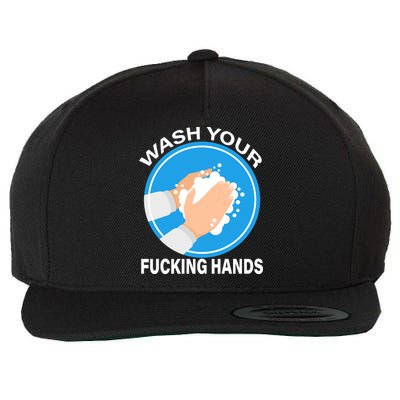 Wash Your Fucking Hands Wool Snapback Cap