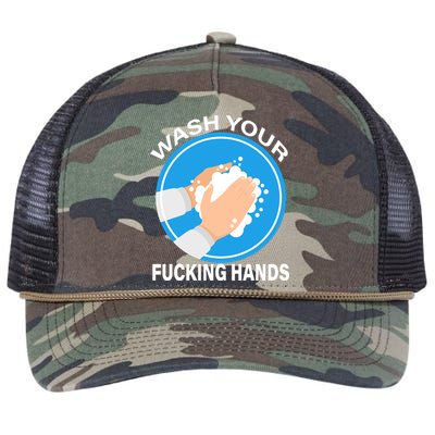 Wash Your Fucking Hands Retro Rope Trucker Hat Cap