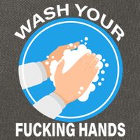 Wash Your Fucking Hands Cotton Canvas Backpack