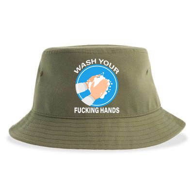 Wash Your Fucking Hands Sustainable Bucket Hat