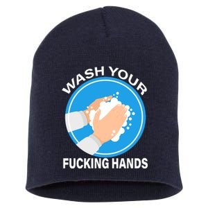 Wash Your Fucking Hands Short Acrylic Beanie