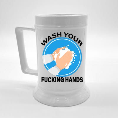 Wash Your Fucking Hands Beer Stein