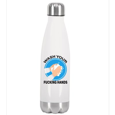 Wash Your Fucking Hands Stainless Steel Insulated Water Bottle