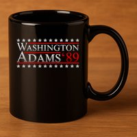 Washington Adams 89 11oz C Handle Ceramic Mug