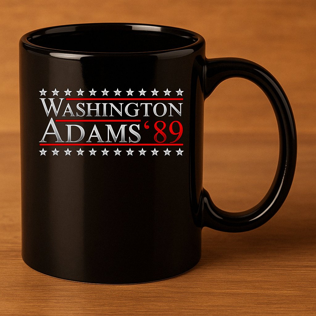 Washington Adams 89 11oz C Handle Ceramic Mug