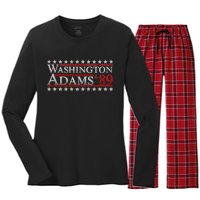 Washington Adams 89 Women's Long Sleeve Flannel Pajama Set 