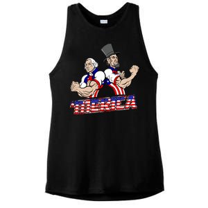 Washington And Lincoln 'Merica Ladies PosiCharge Tri-Blend Wicking Tank