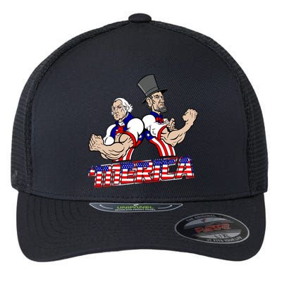 Washington And Lincoln 'Merica Flexfit Unipanel Trucker Cap