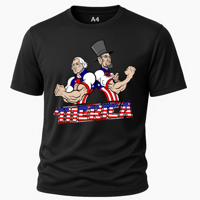 Washington And Lincoln 'Merica Cooling Performance Crew T-Shirt