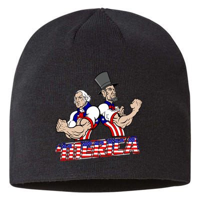 Washington And Lincoln 'Merica Sustainable Beanie