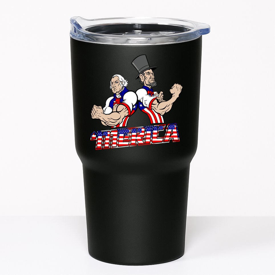 Washington And Lincoln 'Merica Tumbler