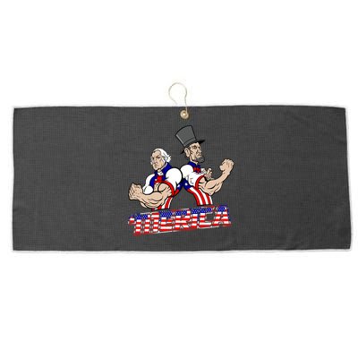 Washington And Lincoln 'Merica Large Microfiber Waffle Golf Towel