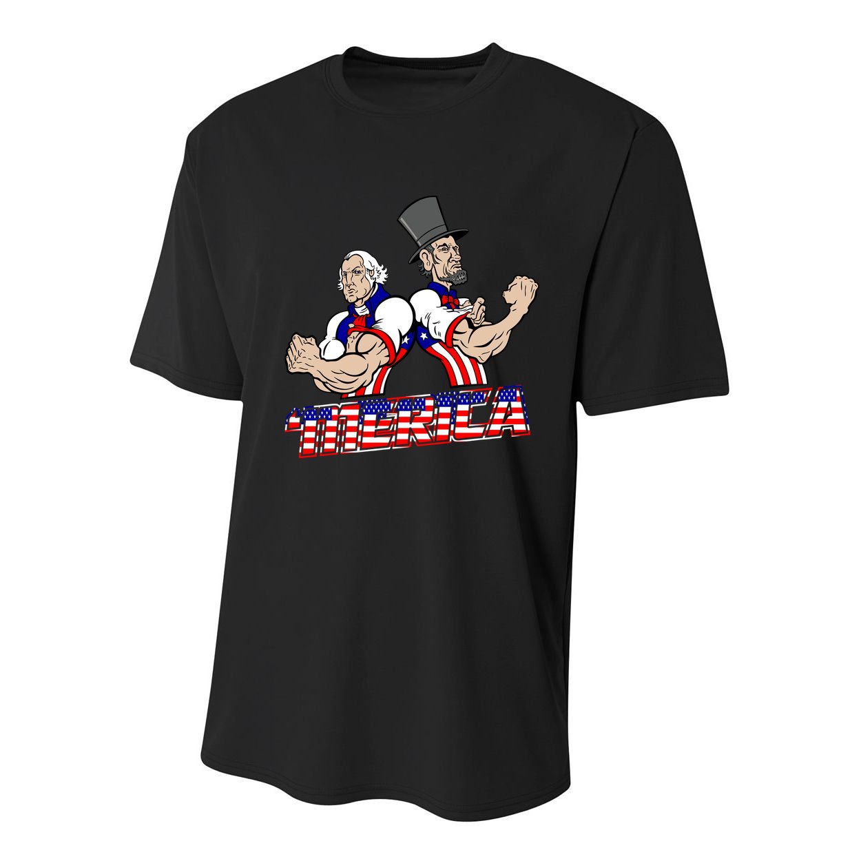 Washington And Lincoln 'Merica Youth Performance Sprint T-Shirt