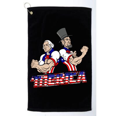 Washington And Lincoln 'Merica Golf Towel