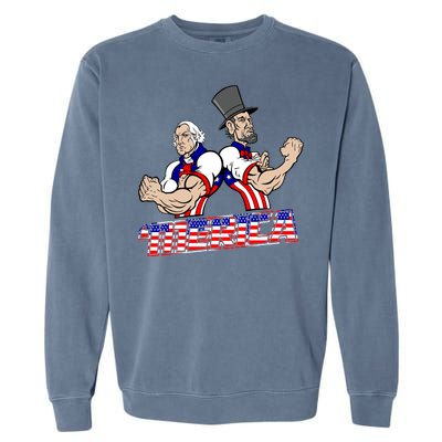 Washington And Lincoln 'Merica Garment-Dyed Sweatshirt