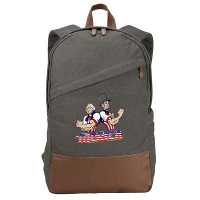 Washington And Lincoln 'Merica Cotton Canvas Backpack