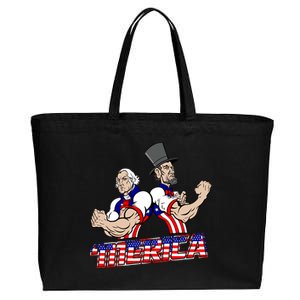 Washington And Lincoln 'Merica Cotton Canvas Jumbo Tote