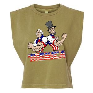 Washington And Lincoln 'Merica Garment-Dyed Women's Muscle Tee