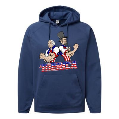 Washington And Lincoln 'Merica Performance Fleece Hoodie