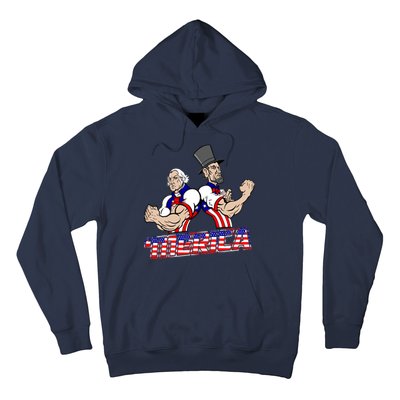 Washington And Lincoln 'Merica Hoodie