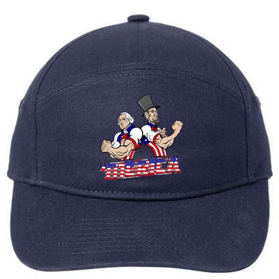 Washington And Lincoln 'Merica 7-Panel Snapback Hat