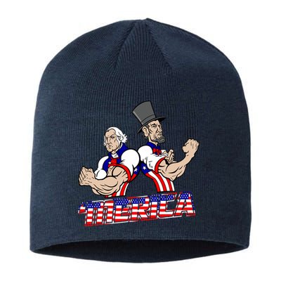 Washington And Lincoln 'Merica Sustainable Beanie