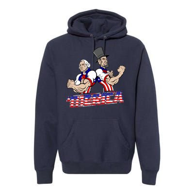 Washington And Lincoln 'Merica Premium Hoodie