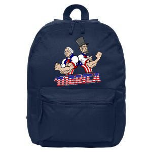 Washington And Lincoln 'Merica 16 in Basic Backpack