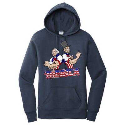 Washington And Lincoln 'Merica Women's Pullover Hoodie