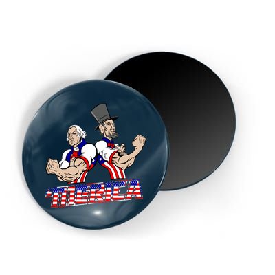 Washington And Lincoln 'Merica Magnet