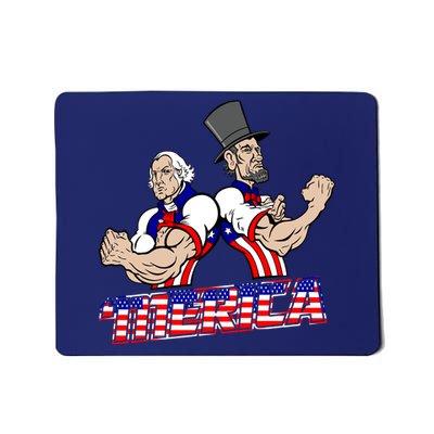 Washington And Lincoln 'Merica Mousepad