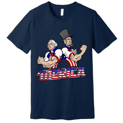 Washington And Lincoln 'Merica Premium T-Shirt