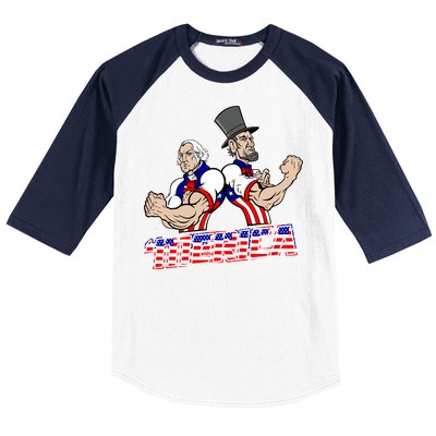 Washington And Lincoln 'Merica Baseball Sleeve Shirt