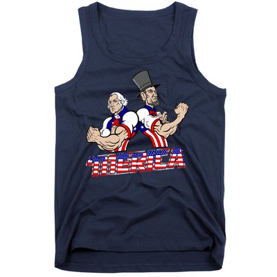 Washington And Lincoln 'Merica Tank Top