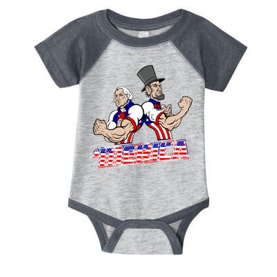 Washington And Lincoln 'Merica Infant Baby Jersey Bodysuit