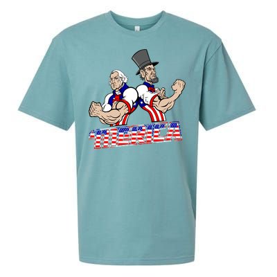 Washington And Lincoln 'Merica Sueded Cloud Jersey T-Shirt