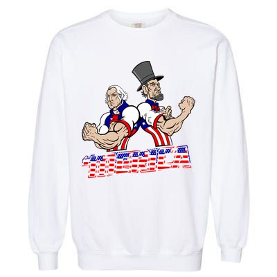 Washington And Lincoln 'Merica Garment-Dyed Sweatshirt