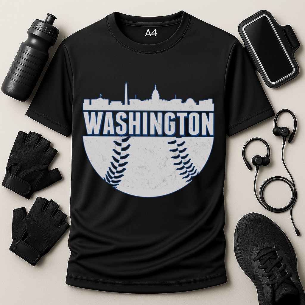 Washington Baseball Vintage Cooling Performance Crew T-Shirt
