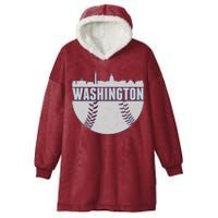 Washington Baseball Vintage Hooded Wearable Blanket