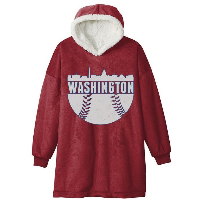 Washington Baseball Vintage Hooded Wearable Blanket