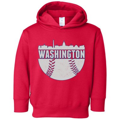 Washington Baseball Vintage Toddler Hoodie