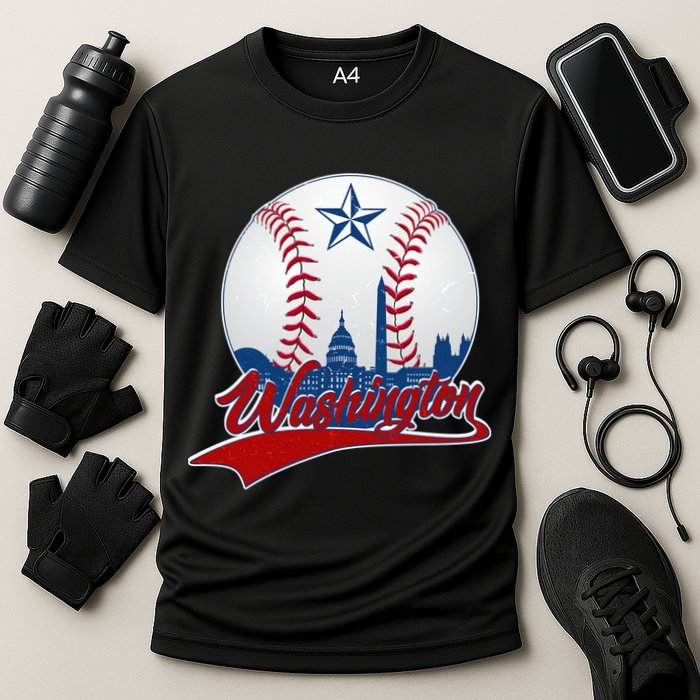 Washington Baseball Vintage Style Fan Performance Shirt
