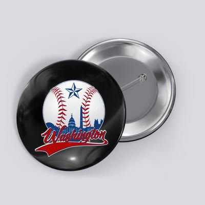 Washington Baseball Vintage Style Fan Button