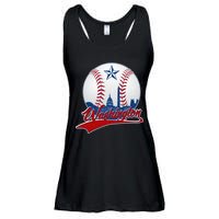 Washington Baseball Vintage Style Fan Ladies Essential Flowy Tank
